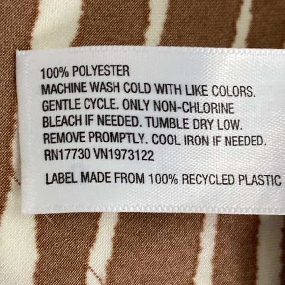 A New Day Zebra Satin Button Down Shirt Oversized Relaxed Women Size XL - Picture 8 of 8